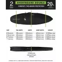 Capas de surf Creatures Shortboard Doble DT2.0 Black Silver