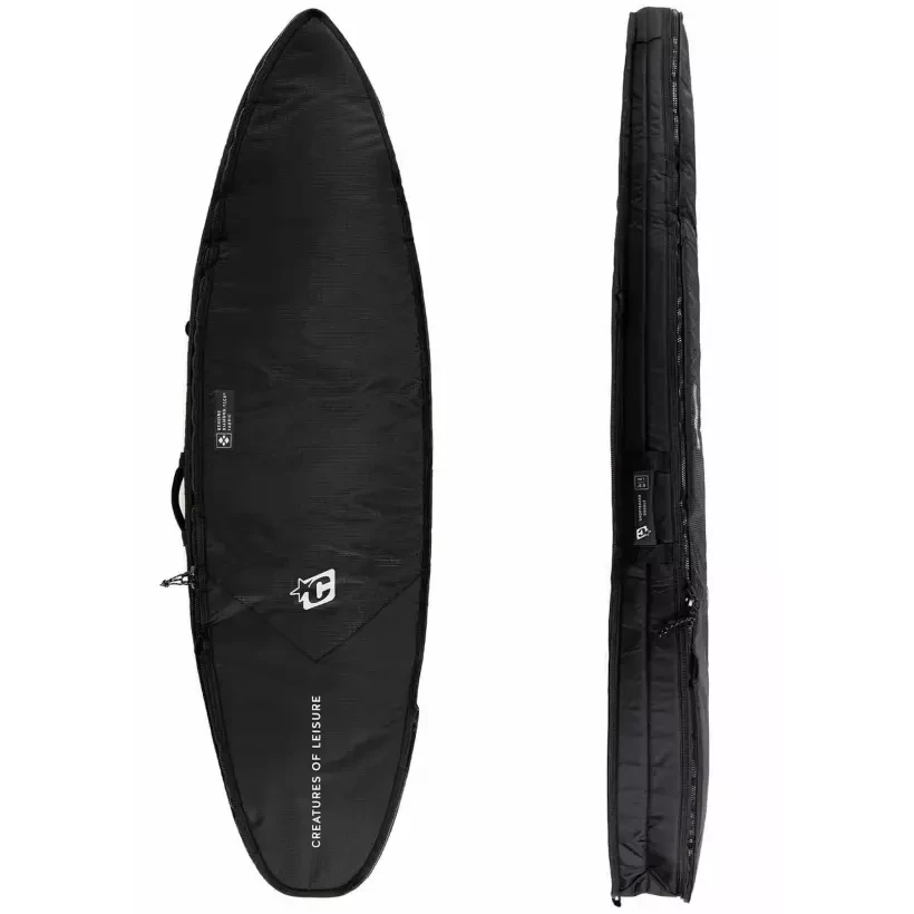 Boardbag Creatures Shortboard Dubbele DT2.0 Black Silver