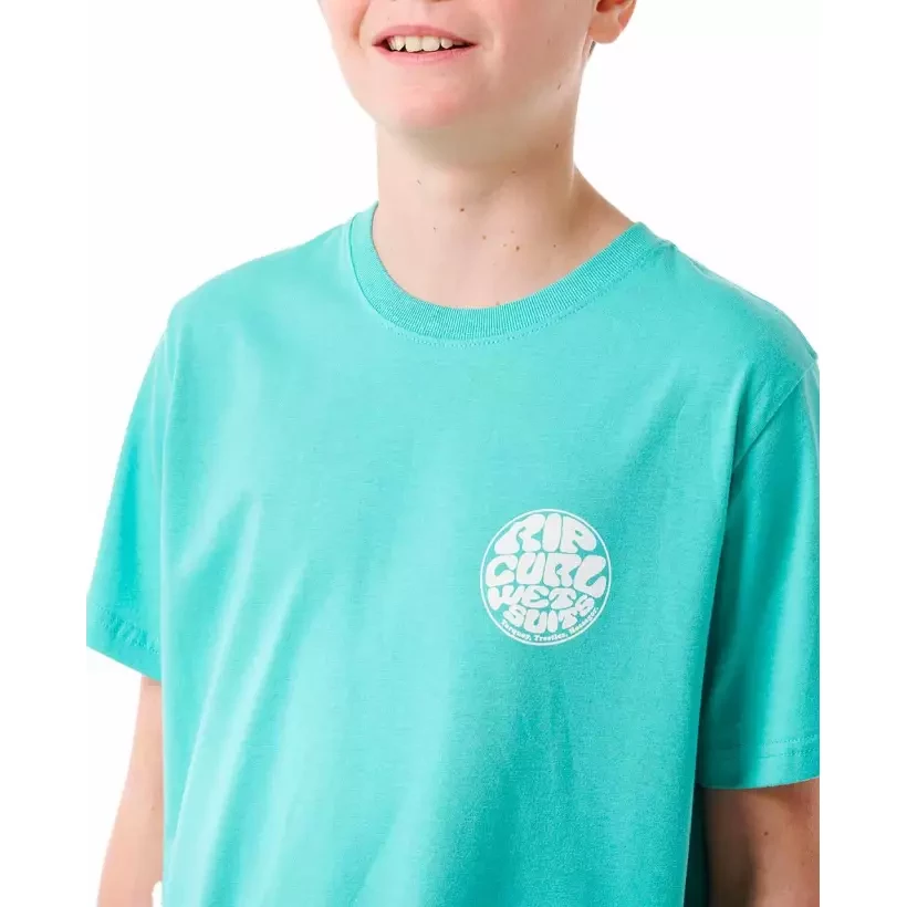 Camiseta Rip Curl WETSUIT ICON TEE ­KIDS Acqua