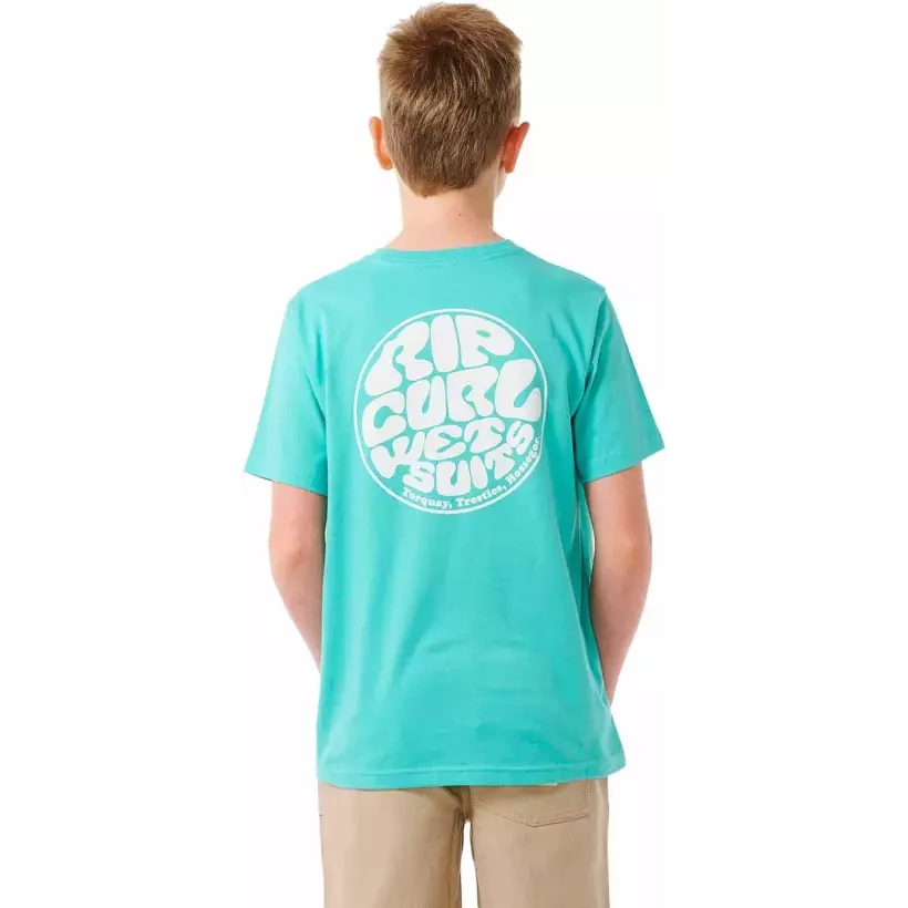 Camisa Rip Curl WETSUIT ICON TEE ­KIDS Acqua