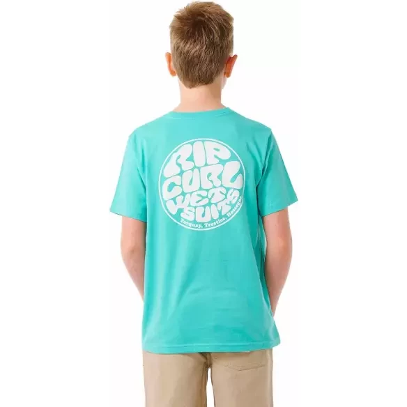 T-Shirt Rip Curl WETSUIT ICON TEE ­KIDS Acqua