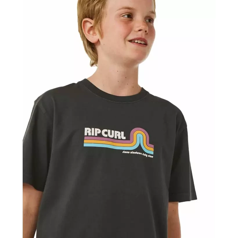 T-Shirt Rip Curl SURF REVIVAL MUMMA TEE­ BOY WASHED BLACK