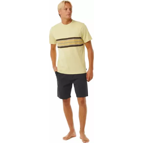 T-Shirt Rip Curl SURF REVIVAL STRIPE TEE VINTAGE YELLOW