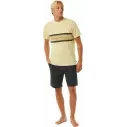 T-Shirt Rip Curl SURF REVIVAL STRIPE TEE VINTAGE YELLOW