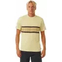 T-Shirt Rip Curl SURF REVIVAL STRIPE TEE VINTAGE YELLOW