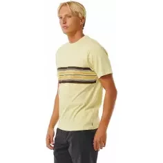 Camiseta Rip Curl SURF REVIVAL STRIPE TEE VINTAGE YELLOW 2