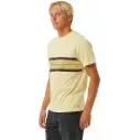 T-Shirt Rip Curl SURF REVIVAL STRIPE TEE VINTAGE YELLOW