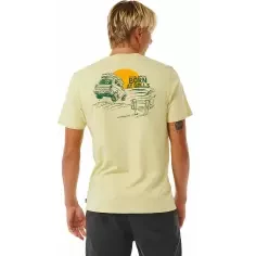 T-Shirt Rip Curl KEEP ON TRUCKING TEE VINTAGE YELLOW 2