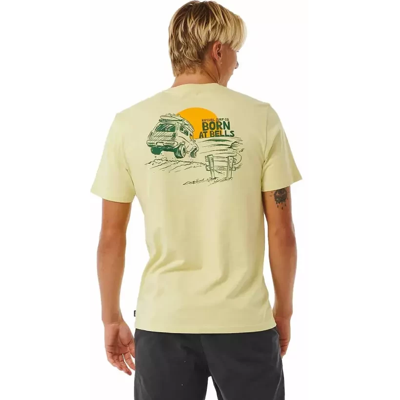 Camisa Rip Curl KEEP ON TRUCKING TEE VINTAGE YELLOW