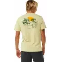 Camisa Rip Curl KEEP ON TRUCKING TEE VINTAGE YELLOW
