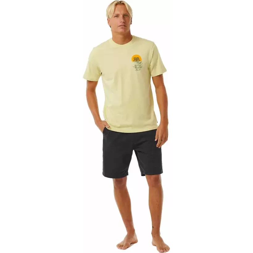T-Shirt Rip Curl KEEP ON TRUCKING TEE VINTAGE YELLOW