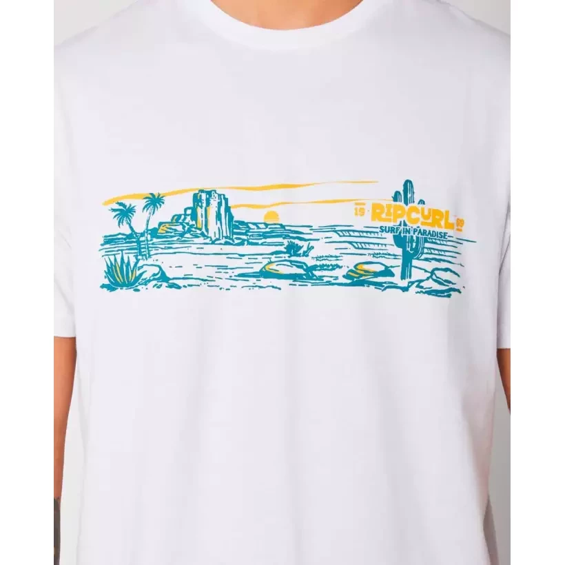 T-Shirt Rip Curl PARADISE LAND TEE White