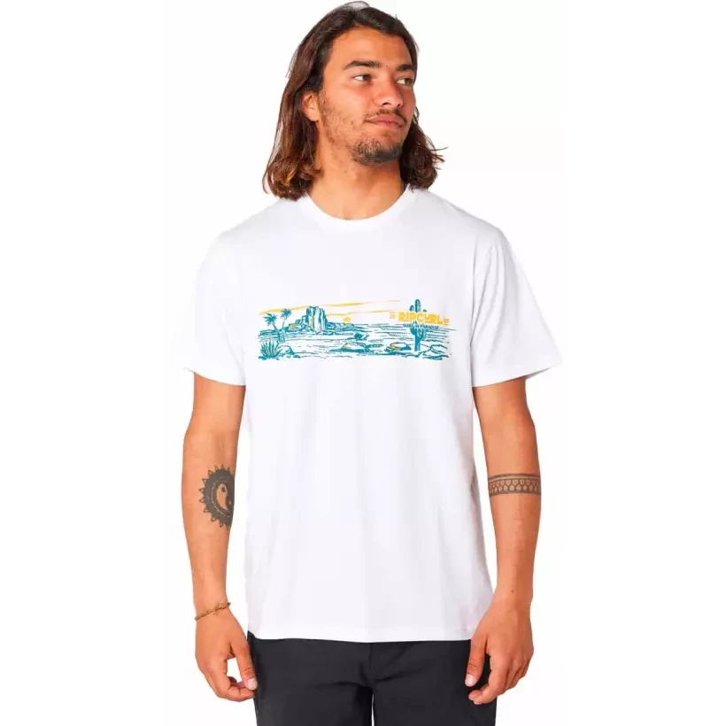 T-Shirt Rip Curl PARADISE LAND TEE White