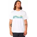 T-Shirt Rip Curl PARADISE LAND TEE White