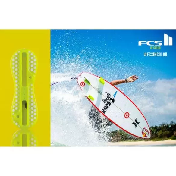 FCSII center plug fins Acid Yellow