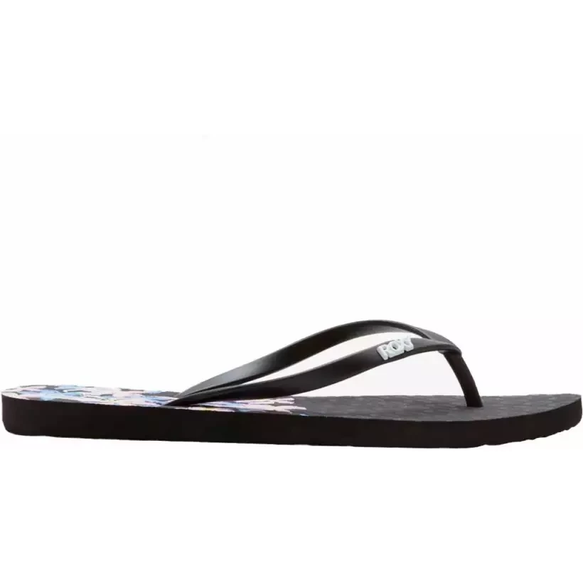 Tongs Roxy Viva Stamp Black/Boysenberry