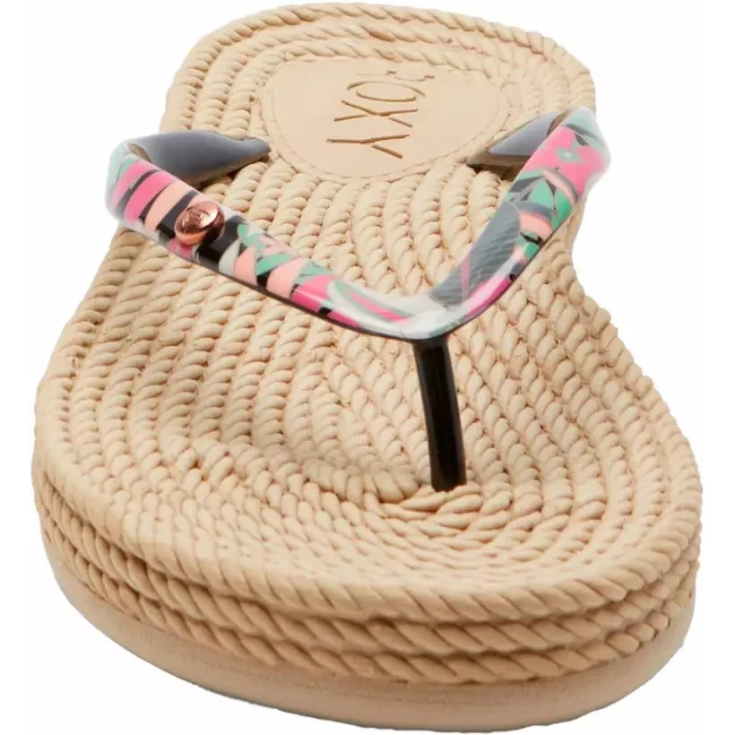 Flip-Flops Roxy South Beach Black/Pink/Soft Lime