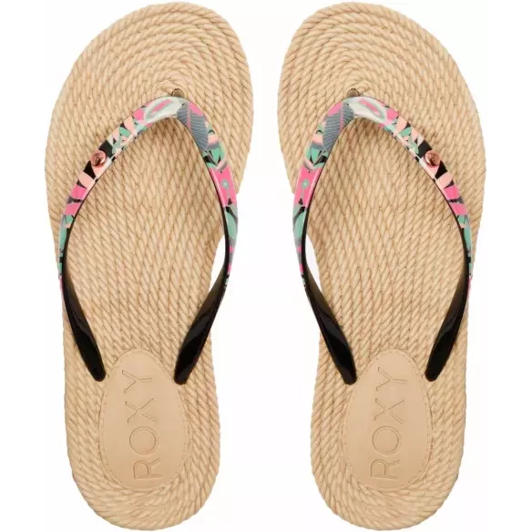 Chanclas Roxy South Beach Black/Pink/Soft Lime