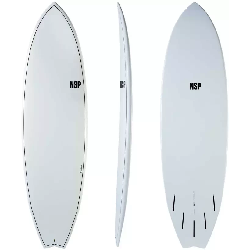 NSP fish Elements Surfboard White