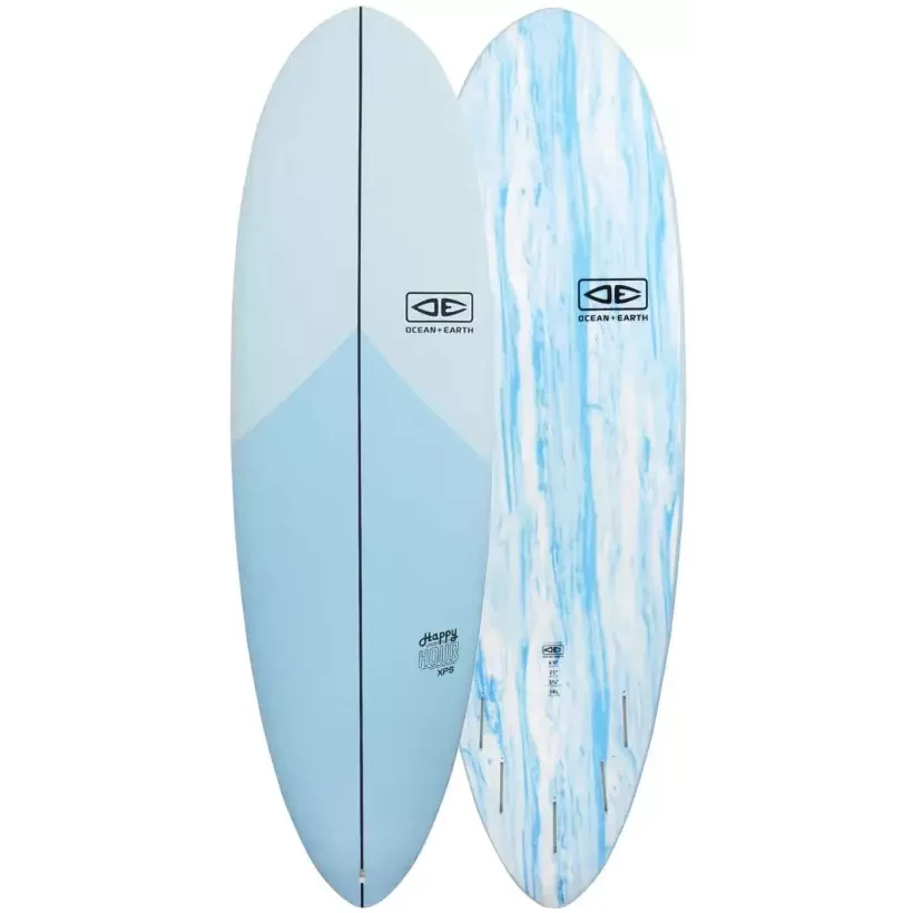 Surfboard softboard Ocean & Earth Happy Hour Epoxy Soft Tri-Quad Sky Blue