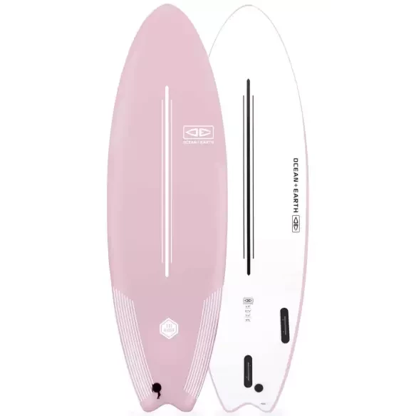 Tabla softboard Ocean & Earth EZI-Rider Fish Pastel Pink