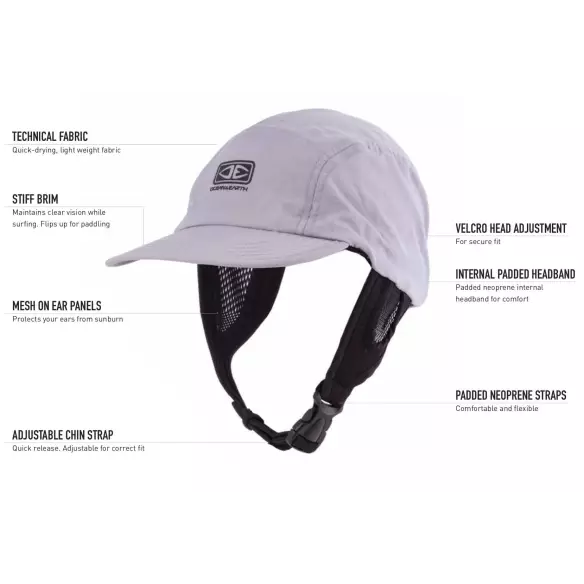 Boné Ocean & Earth Indo 5 Panel Surf Cap Grey