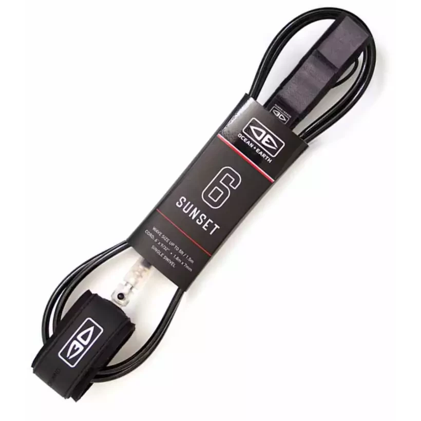 Surf Leash Ocean & Earth Diamond Flex Sunset Black