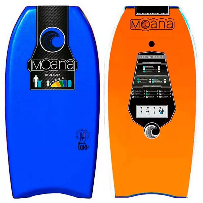 Tabla de bodyboard Moana Two Blue/Orange