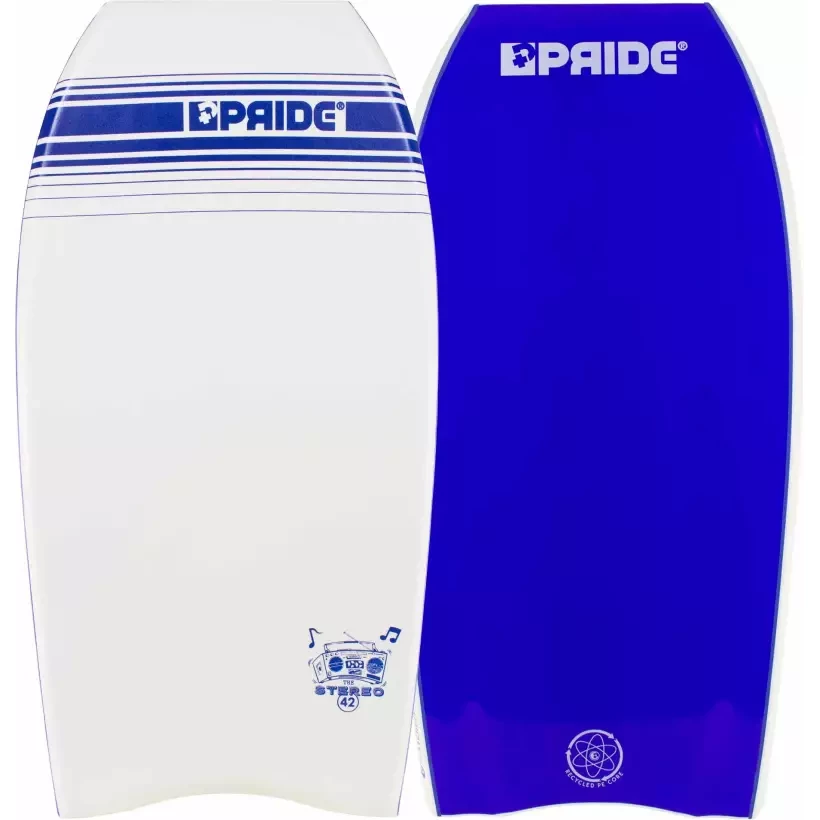 Bodyboard Pride Stereo PE HD White/Electric Blue