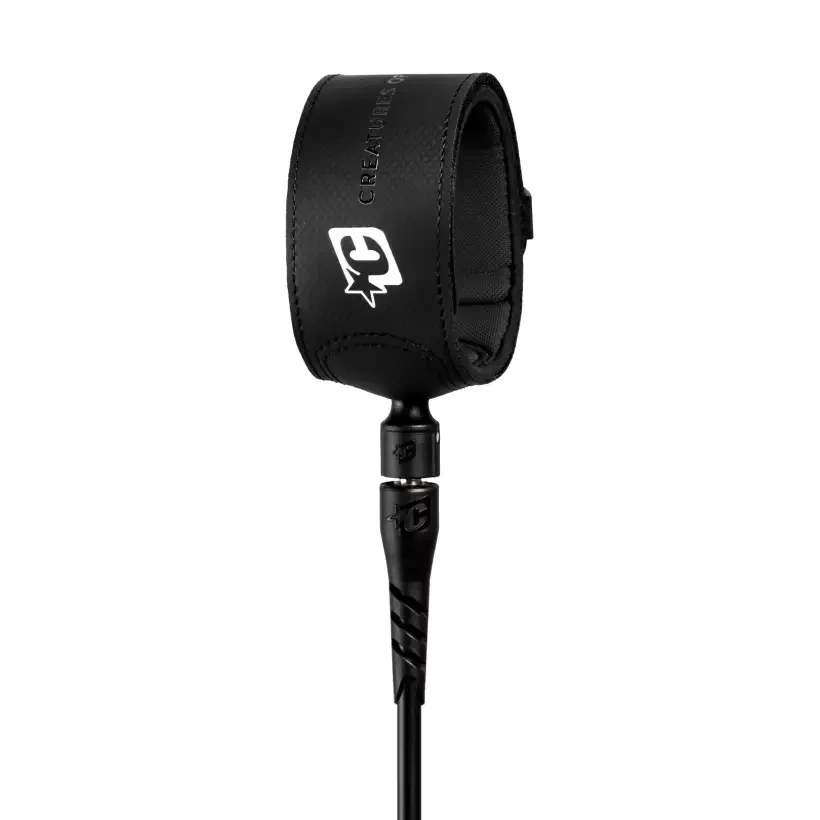 Leash de surf Creatures SuperLite Comp Black Silver