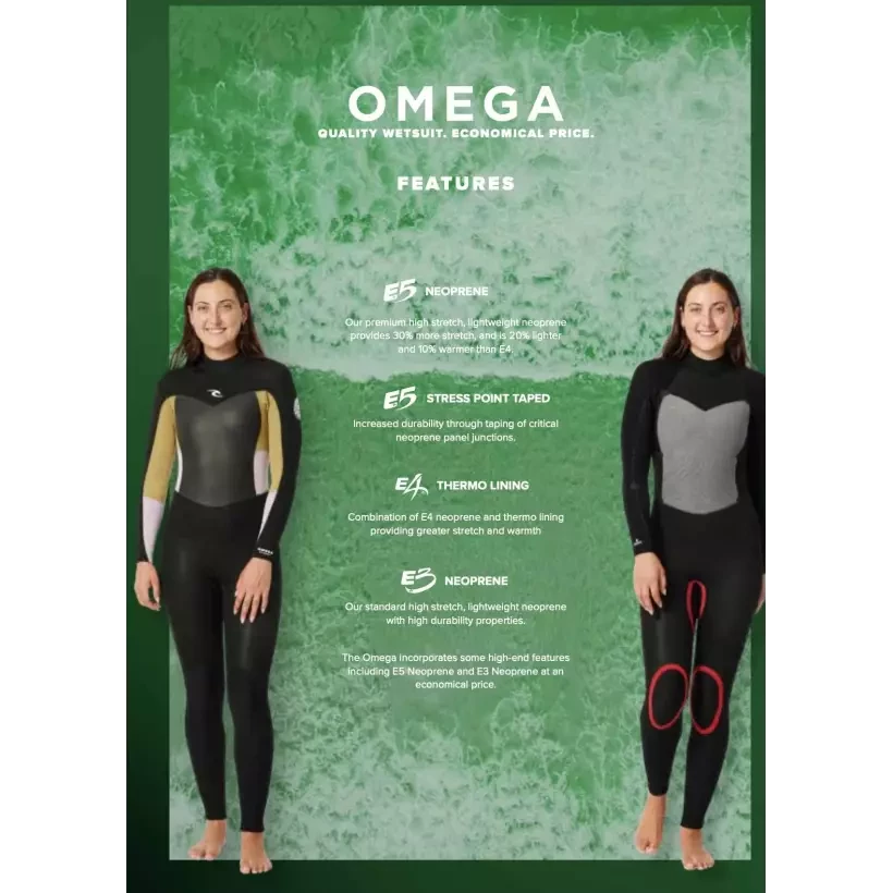 Muta surf Rip Curl Omega womens 4/3mm Black