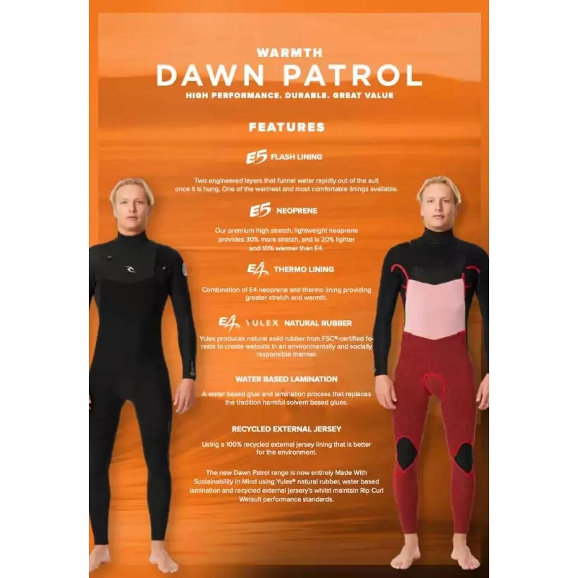 Wetsuit Rip Curl Dawn Patrol 5/3mm CZ Black