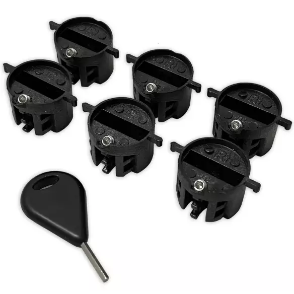 Jogo de 6 Plug de quilhas M-Fins Preto