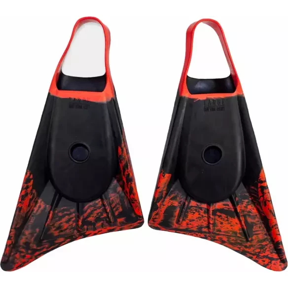 Stealth S1 Bodyboard Fins Supreme Black/Fluro Red