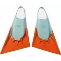 Palmes de bodyboard Stealth S2 Super Soft Ice Blue/Papaya