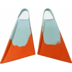 Aletas de bodyboard Stealth S2 Super Soft Ice Blue/Papaya