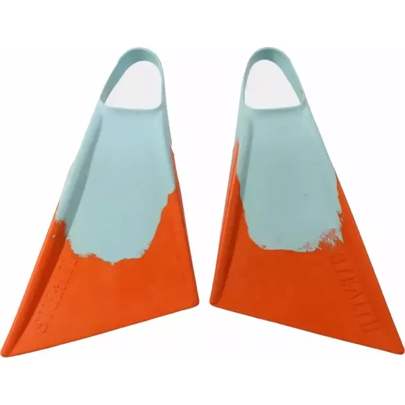 Palmes de bodyboard Stealth S2 Super Soft Ice Blue/Papaya