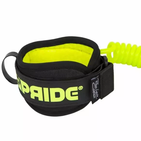 Leash de Bodyboard Pride Stretchfit biceps Black/Fluro Yellow