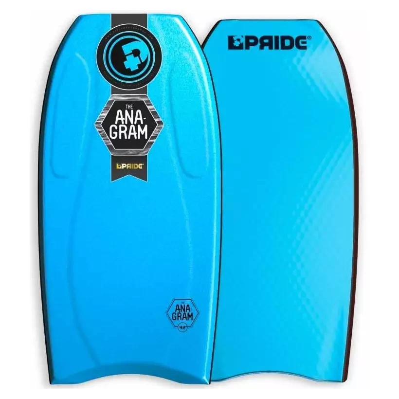 Tabla de bodyboard Pride Anagram contoured Aqua Blue