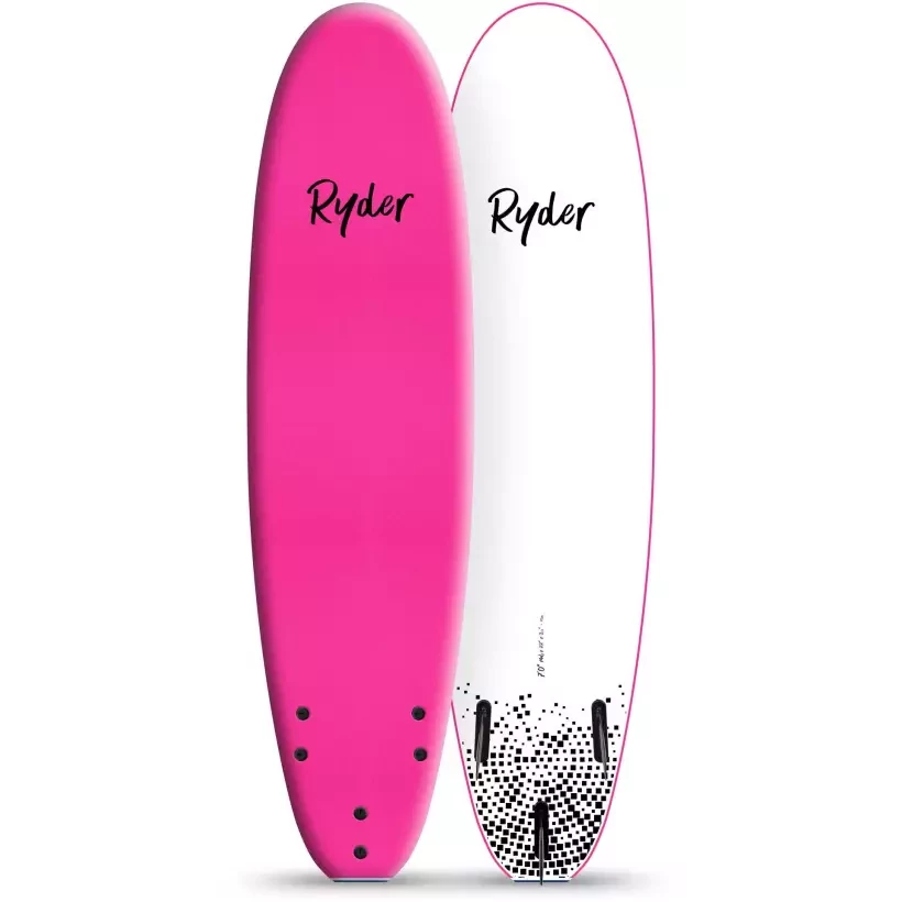 Tabla de surf softboard Ryder Mal Pink/White