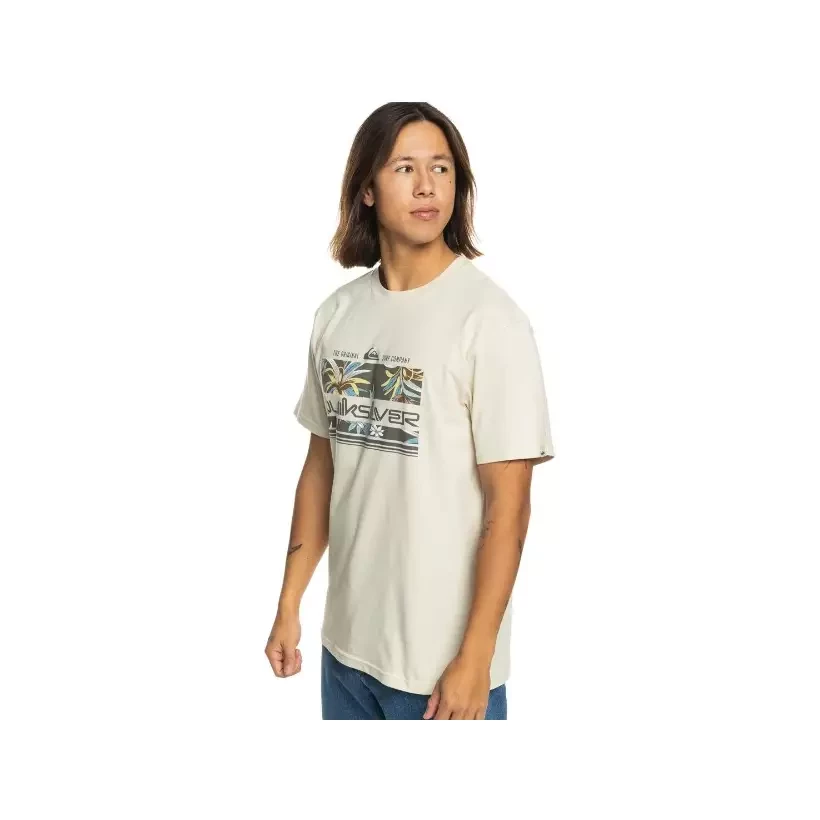 Tee Shirt quiksilver Tropical Rainbow beige