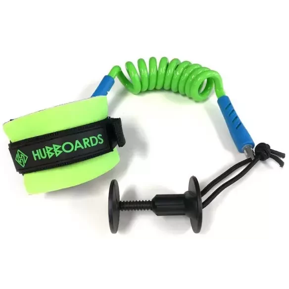 Hubboards wrist Bodyboard Comp leash Green