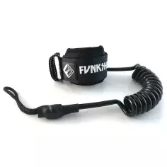 Funkshen Single Swivel Wrist Bodyboard leash Black/White