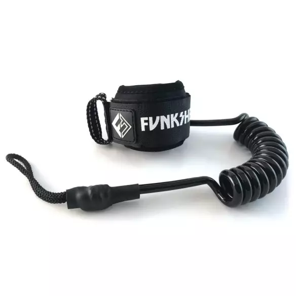 Leash bodyboard Funkshen Single Swivel Wrist Black/White
