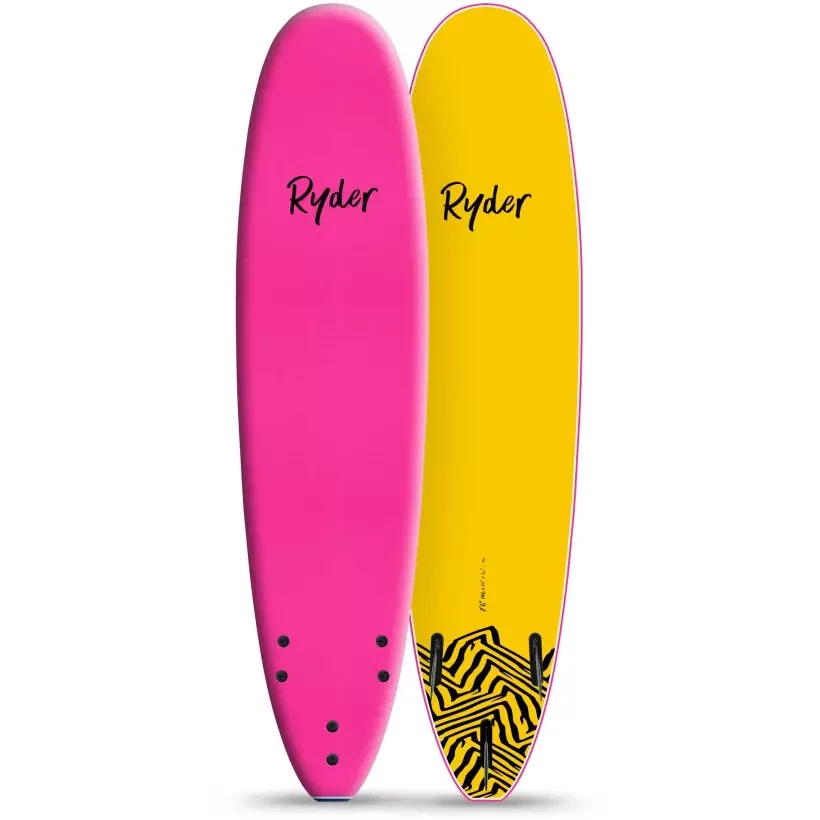 Surfbrett softboard Ryder Mal Pink/Yellow