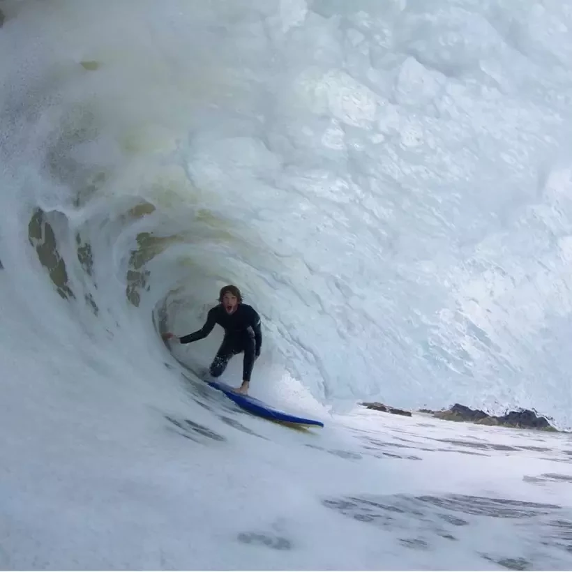 Planche de surf softboard Ryder Mal Blue/Lime
