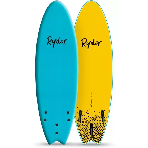 Tavola da surf softboard Ryder Fish Turquoise