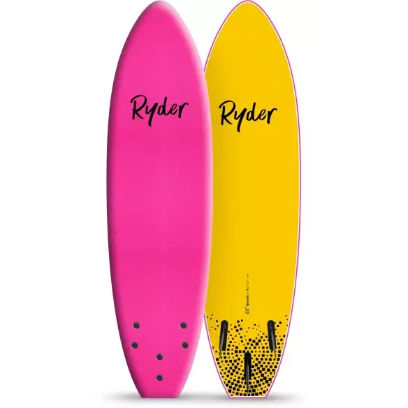 Planche de surf softboard Ryder Apprentice Thruster Pink