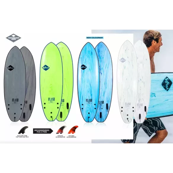 Tabla de surf Softech Flash Eric Geiselman Grey Marble