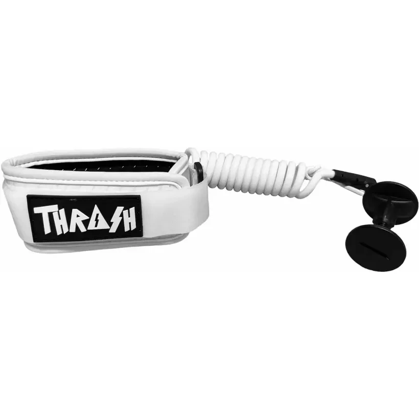 Leash de bodyboard Thrash Biceps V-Grip 8mm Full White